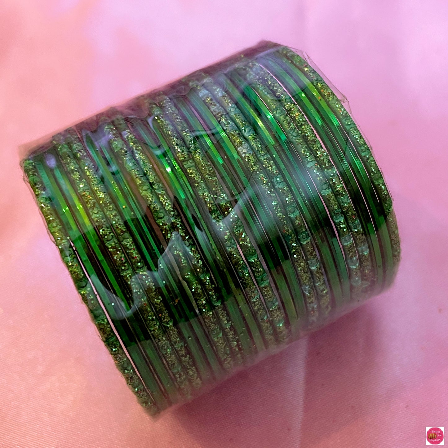Green Metal Bangles
