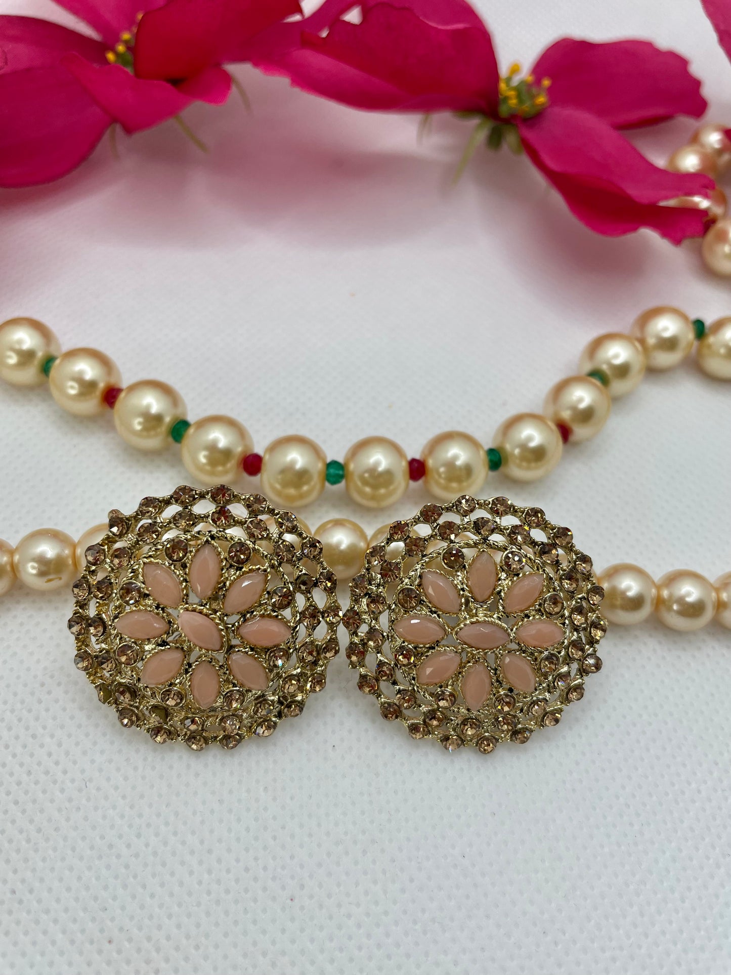 Gold Stone Studs- Various Colours