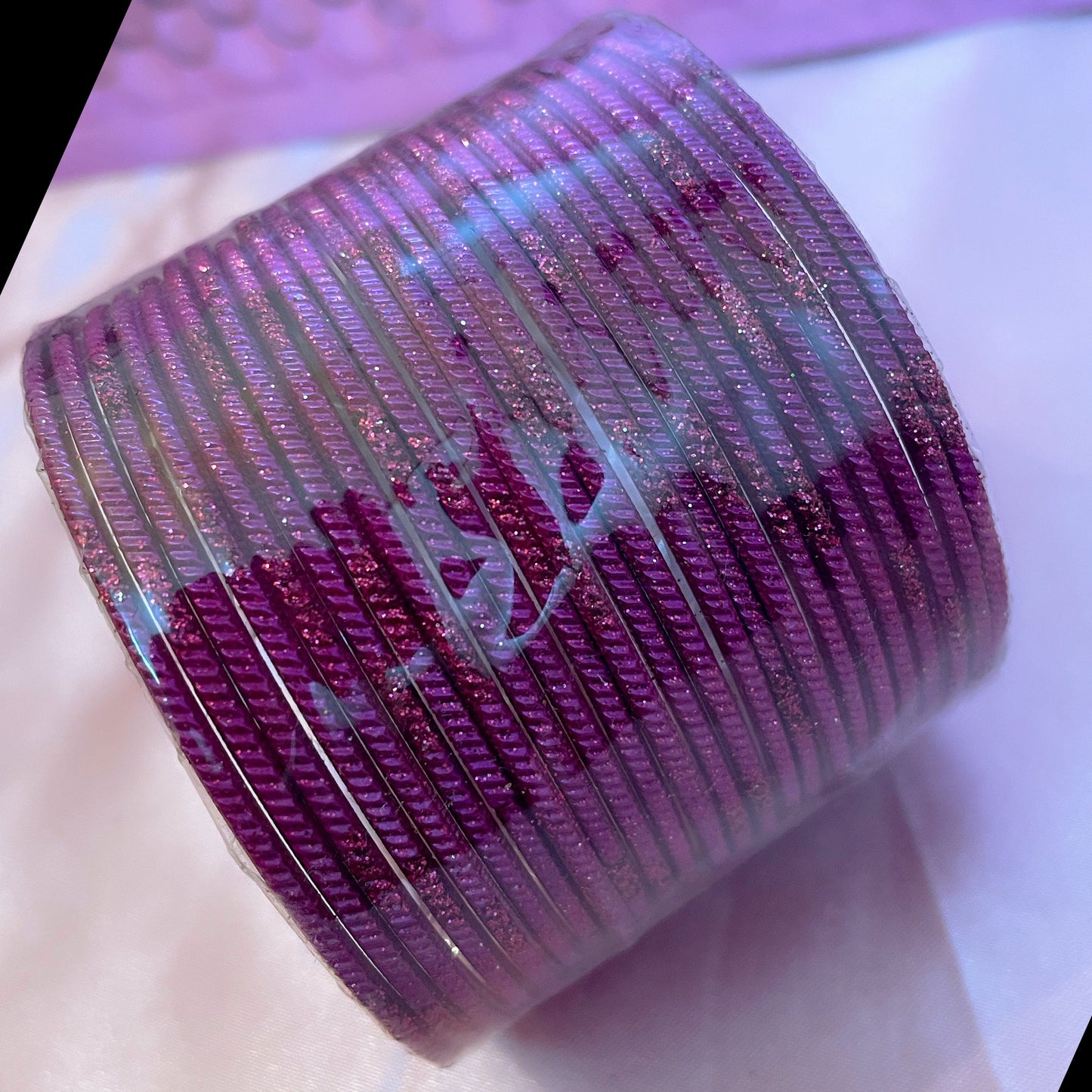 Various Colour Metal Bangles Set- Size 2.10
