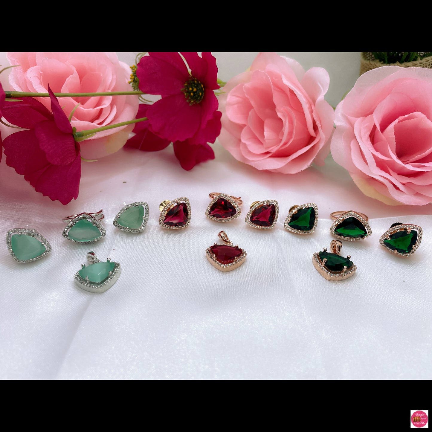 American Diamond Full Set- Ruby Red