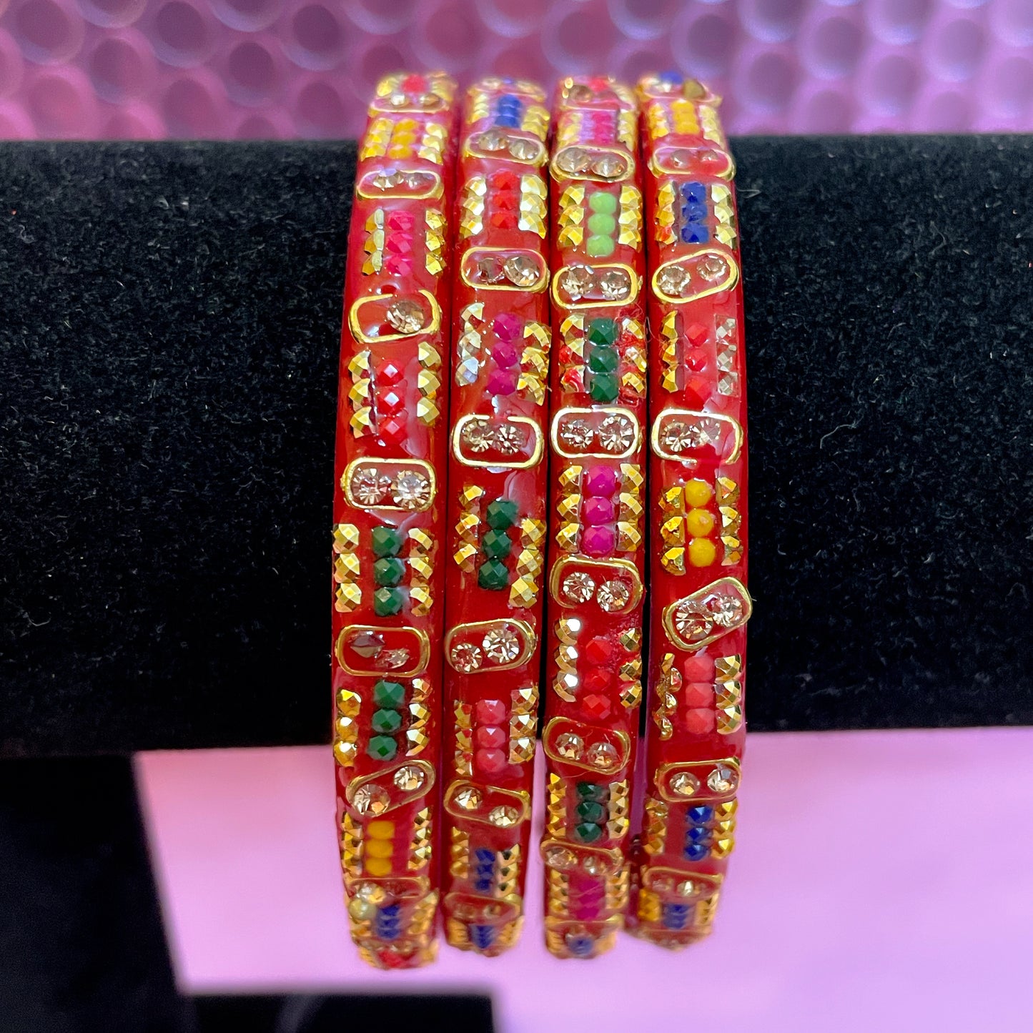 Multicoloured Glass Karas- Size 2.10