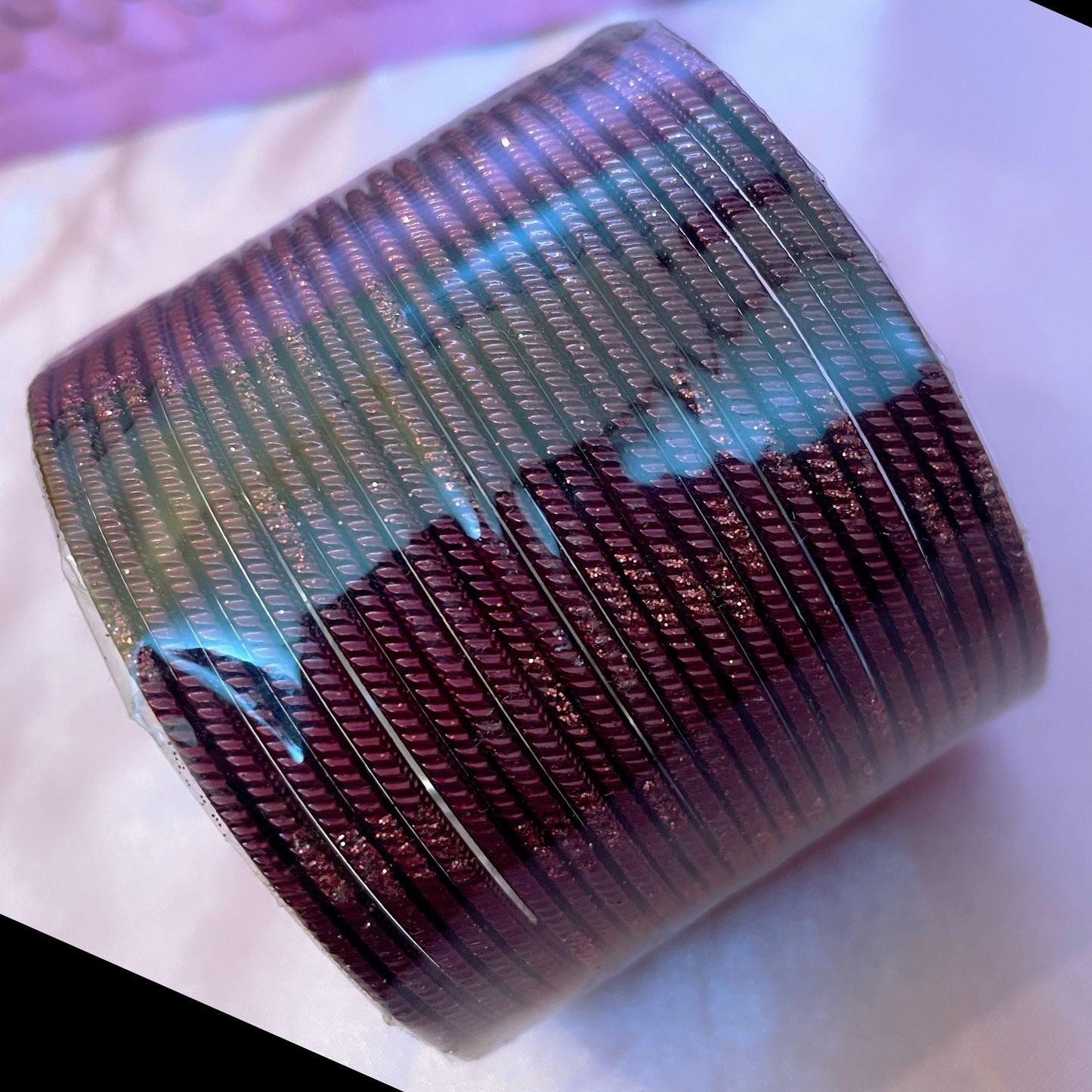 Various Colour Metal Bangles Set- Size 2.10
