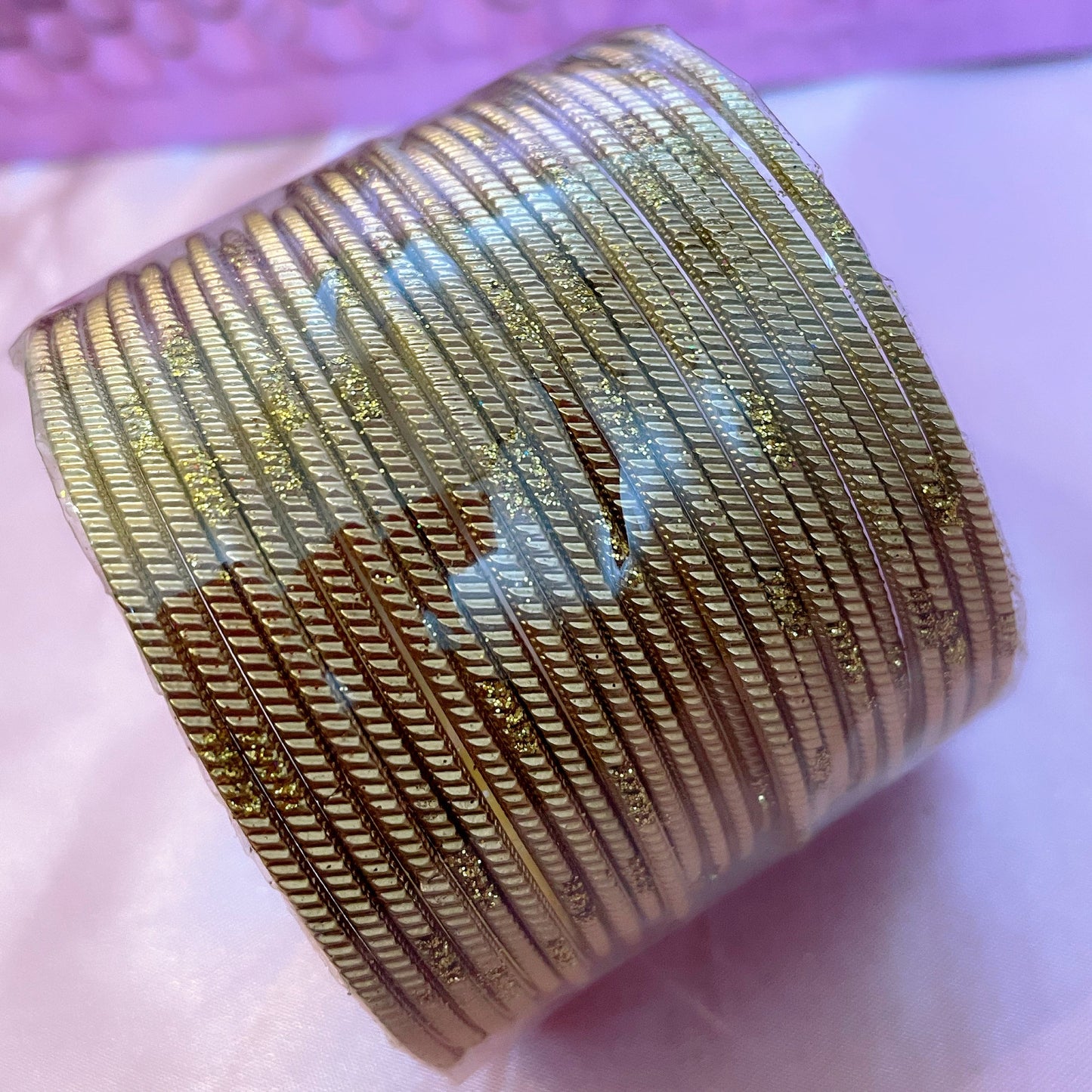 Various Colour Metal Bangles Set- Size 2.10