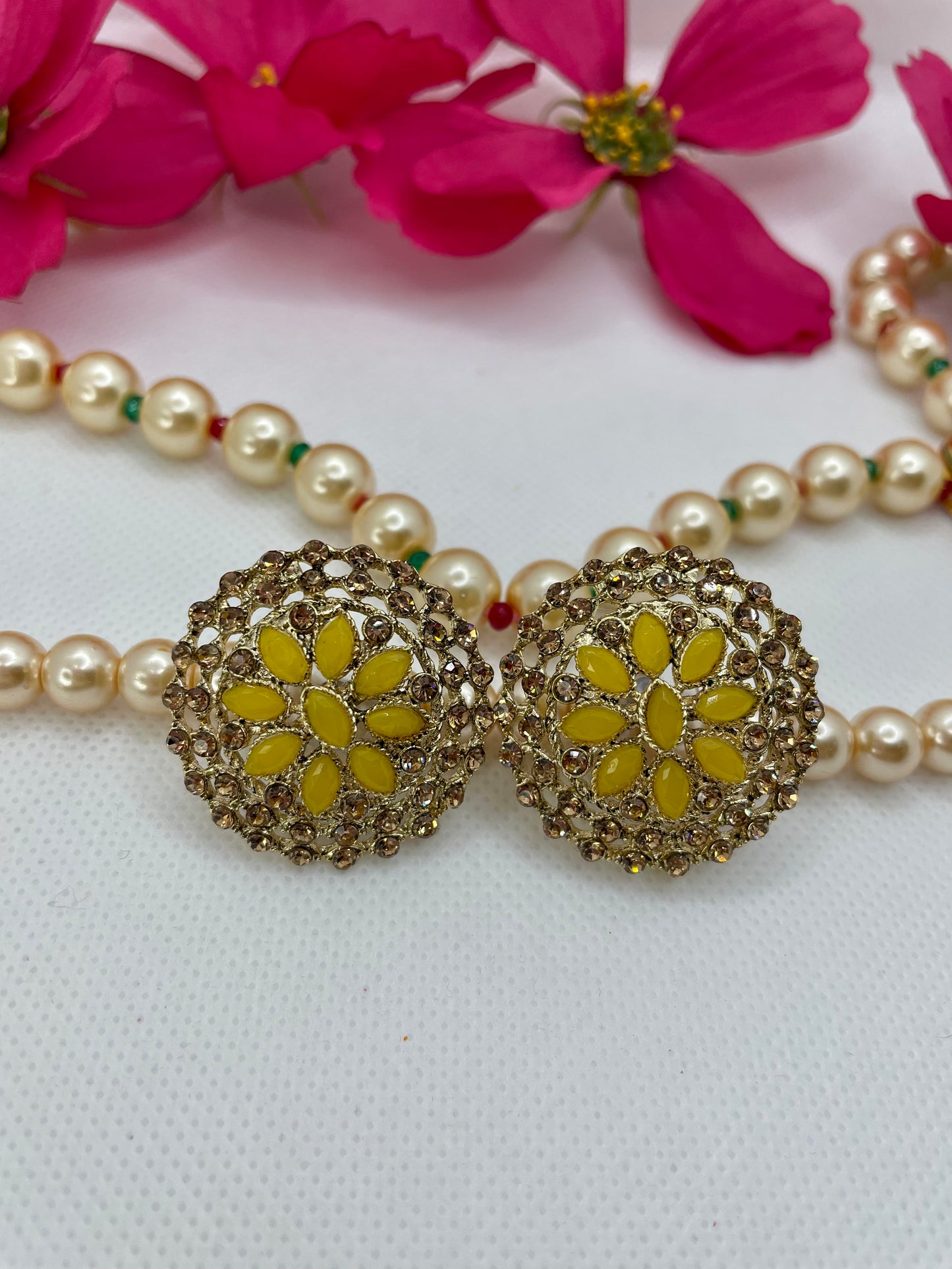 Gold Stone Studs- Various Colours