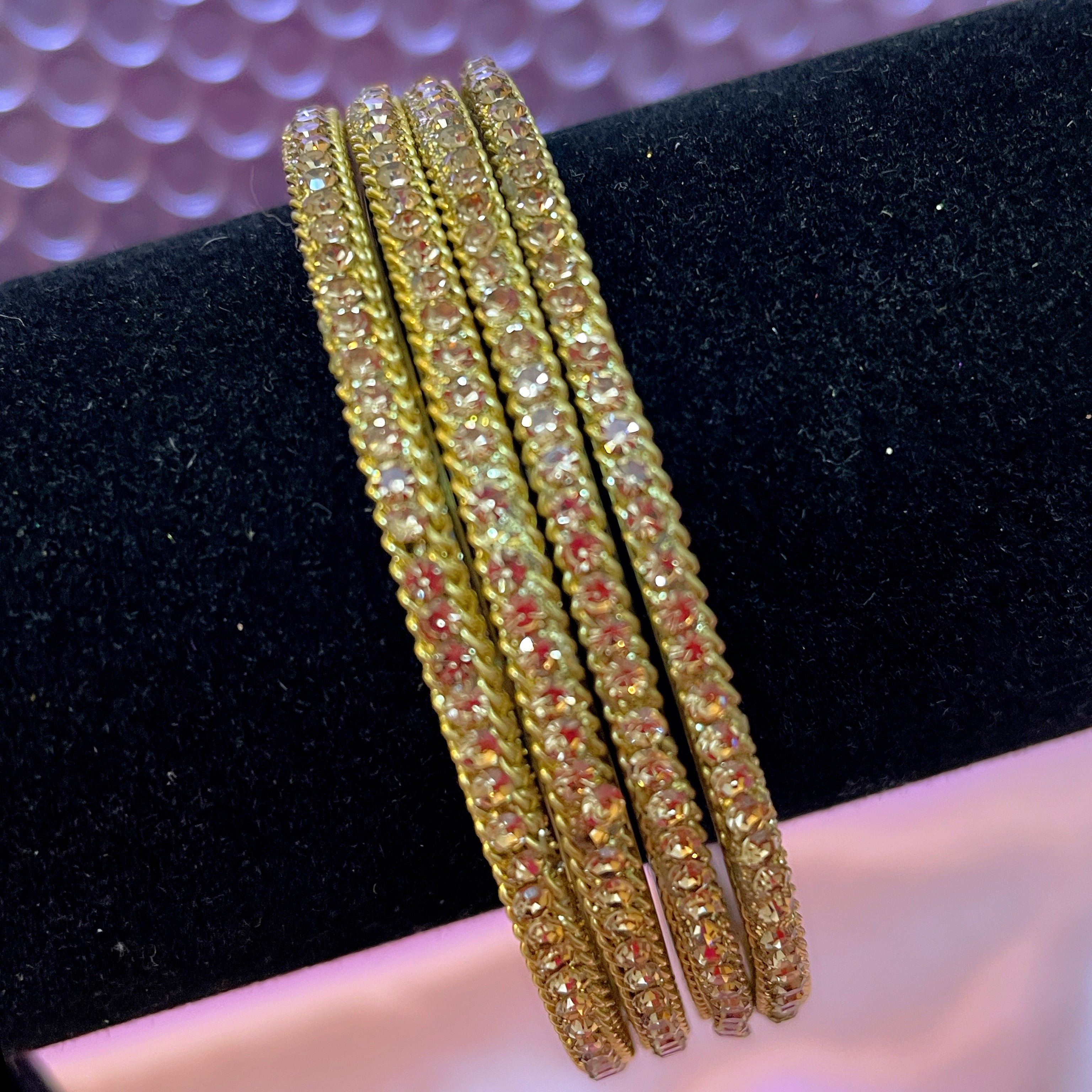Pure Gold Glass Bangles Bangles For Angels UK