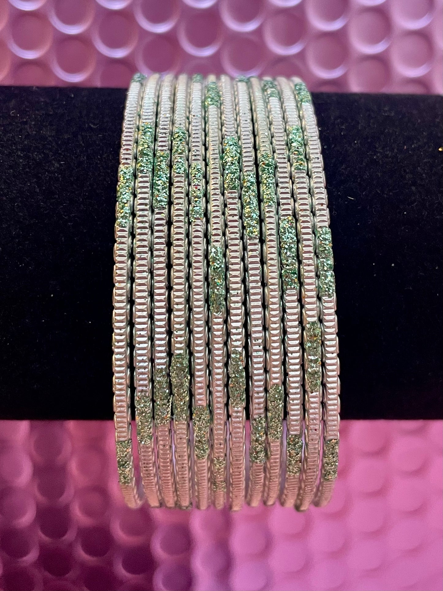 Mint Green Metal Bangles