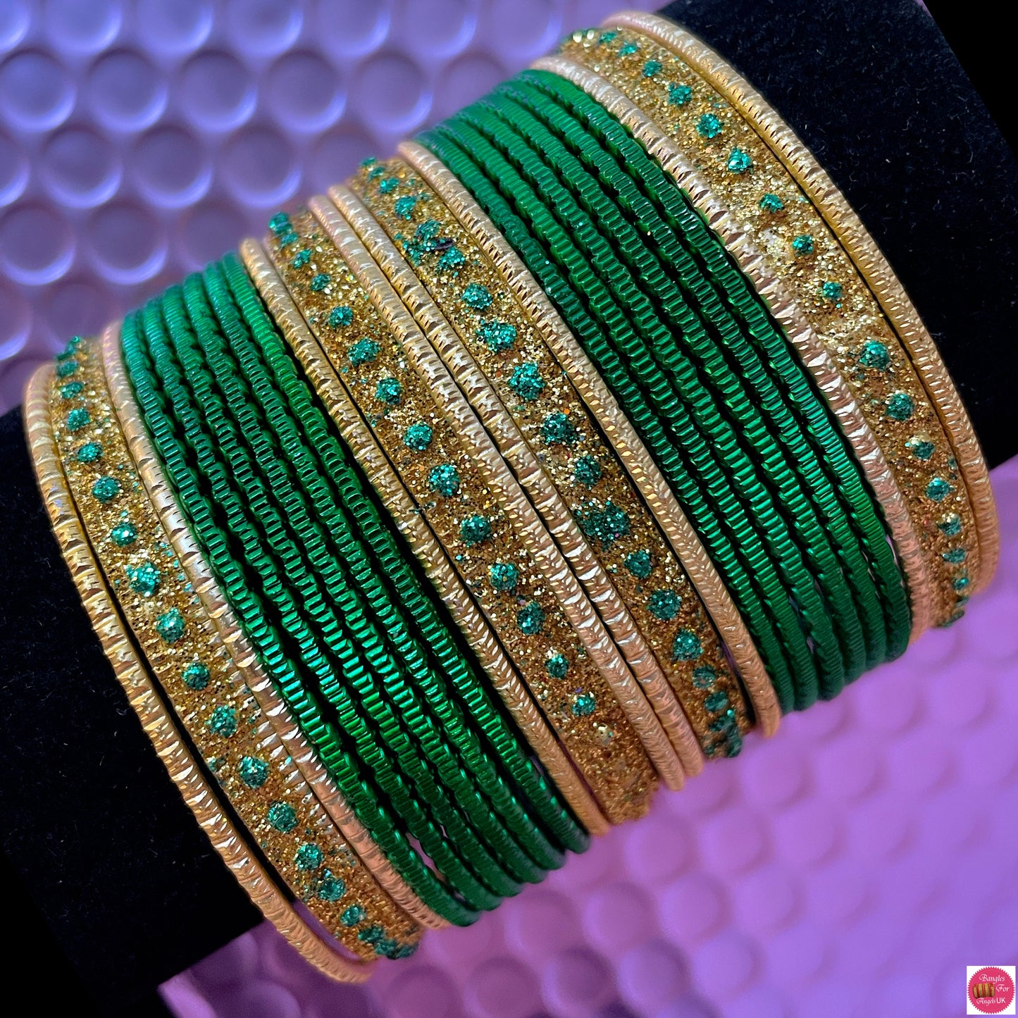 Various Colours Metal Bangles Sets- Size 2.4
