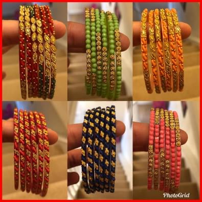 Designer Glass Bangles- Combo Of 15 assorted Sets