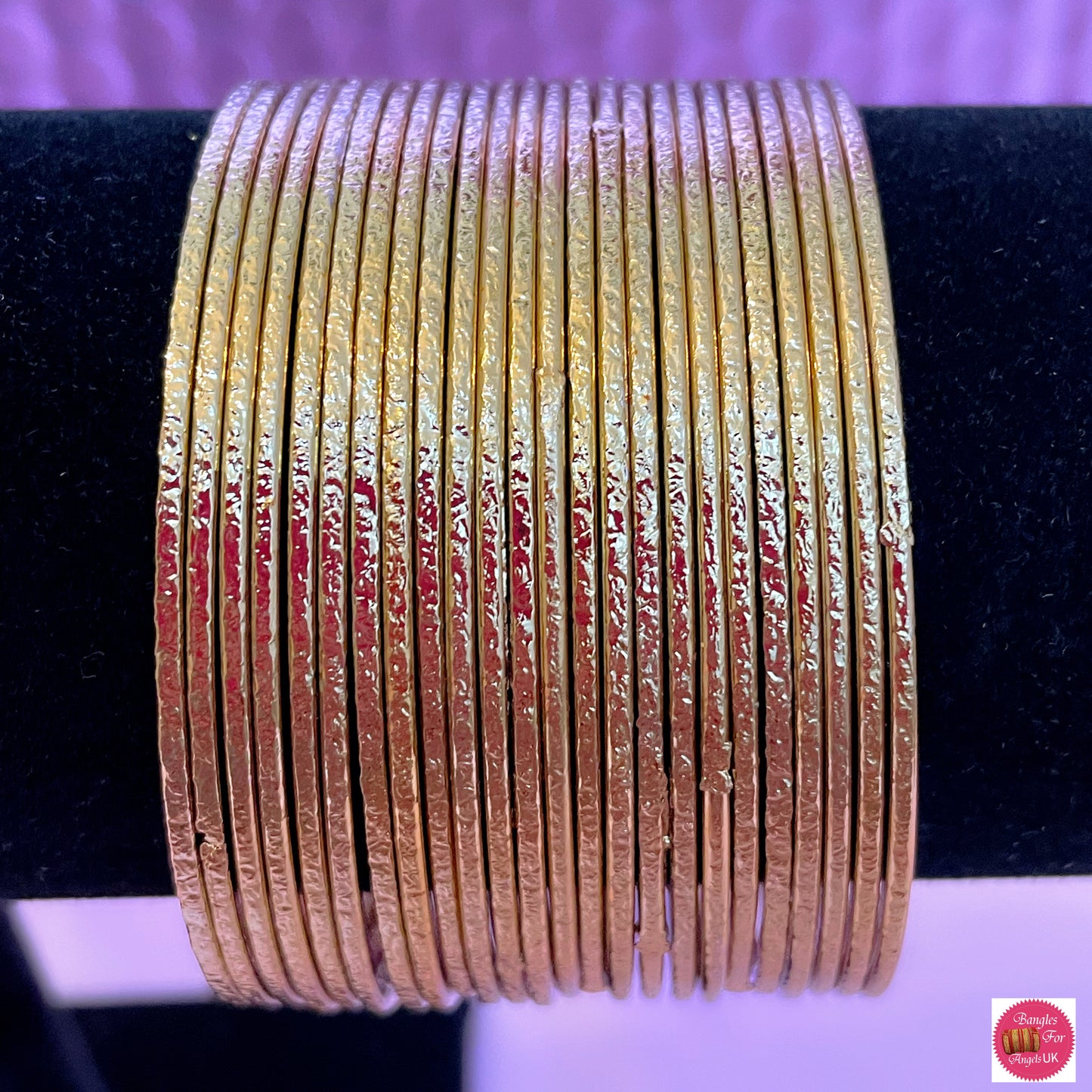 Gold Oxidised Metal Bangles