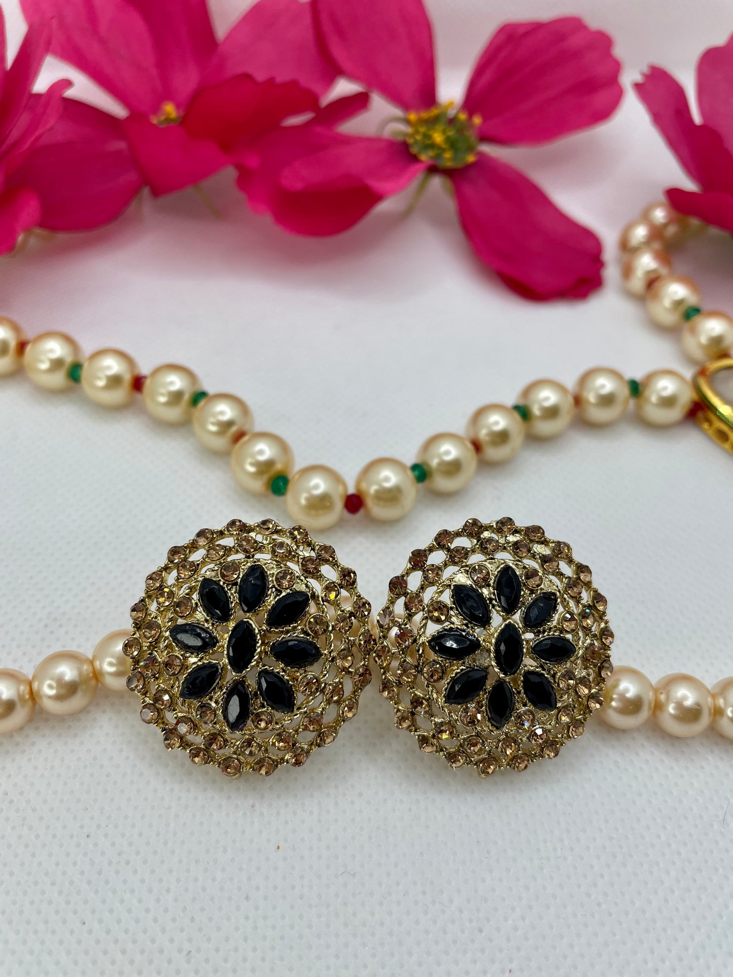 Gold Stone Studs- Various Colours