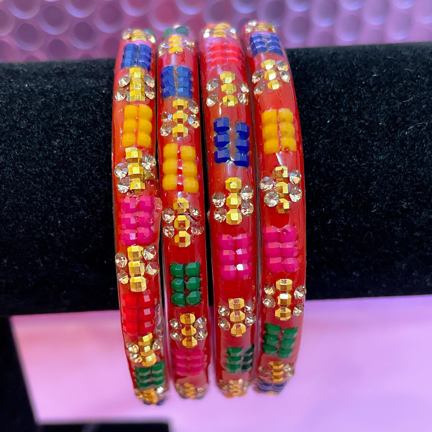Multicoloured Glass Karas