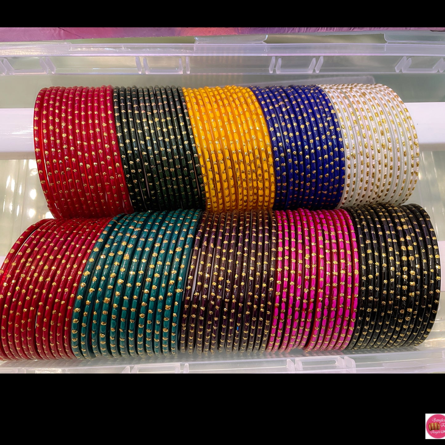 Glass Bangles in various colours: Size 2.10