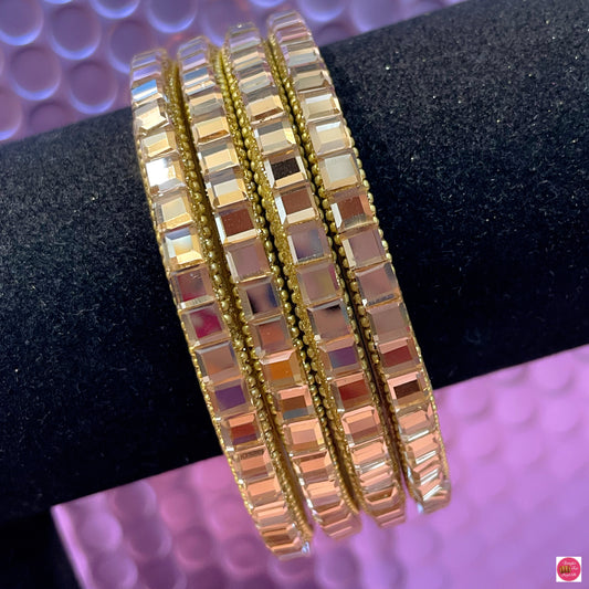 Gold Mirror Glass Karas- Size 2.6