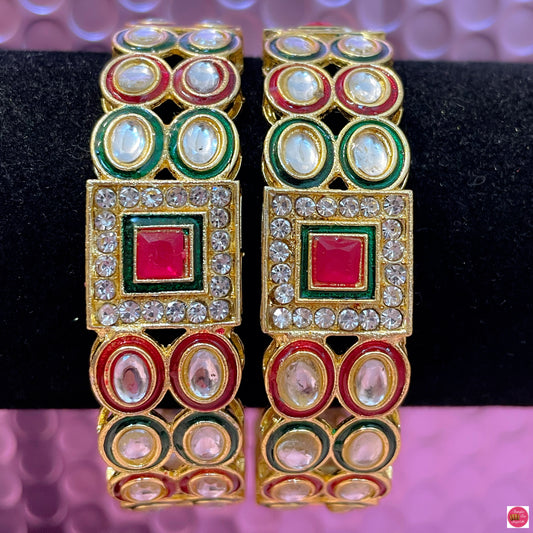 Gold Kundan Metal Karas