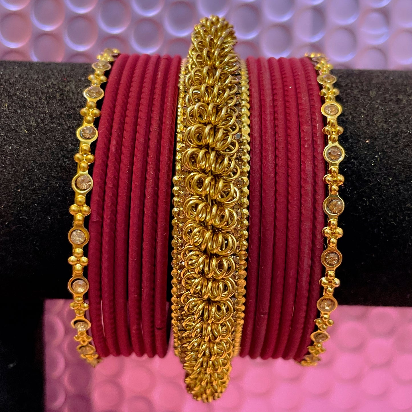 Gold Metal Bangles Sets- Various Colours