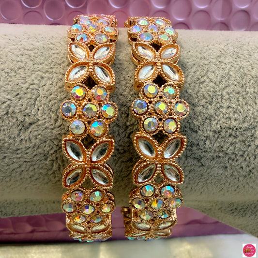 Rose Gold Flower Metal Karas