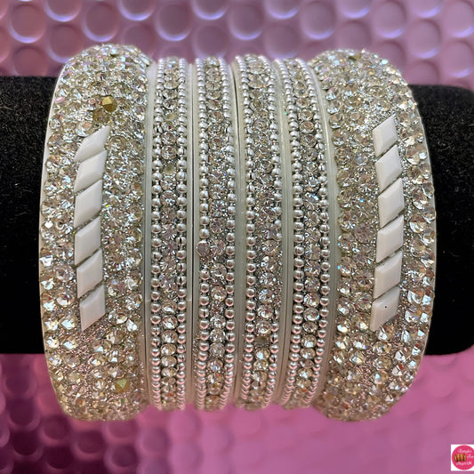 Silver Bangles Set- Size 2.2