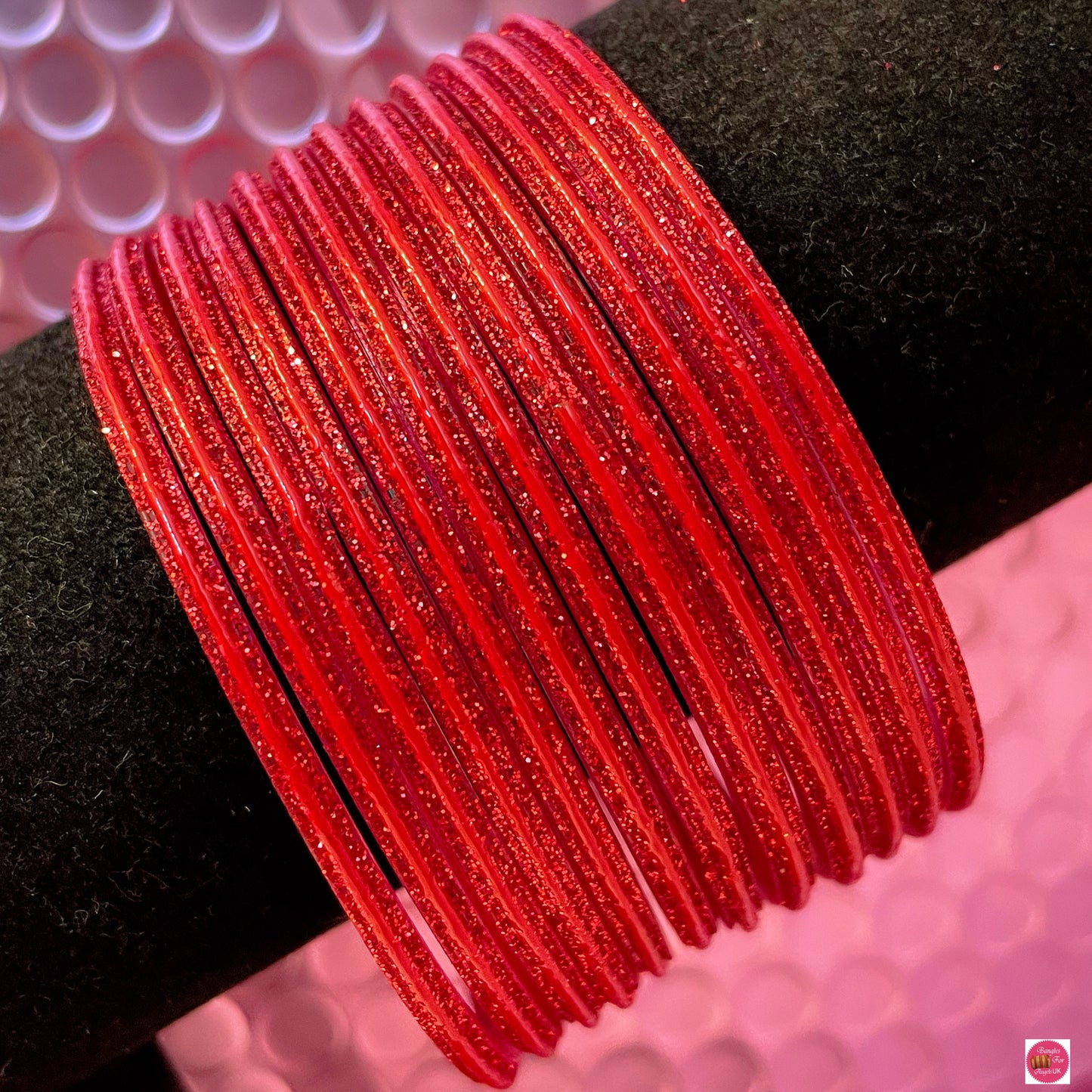 Red Glass Bangles- 2.6/2.8