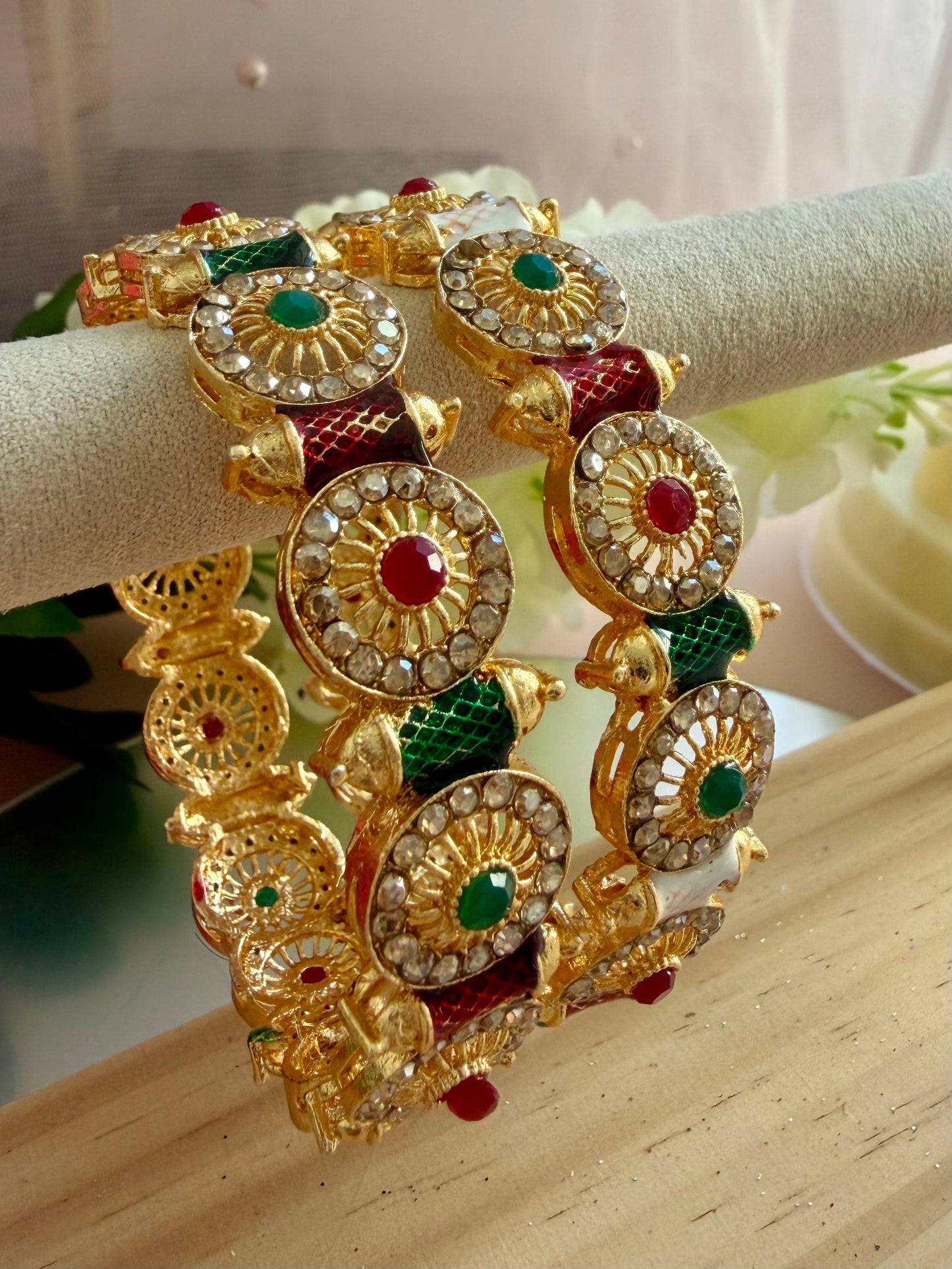 Jadaau Kundan Gold Karas