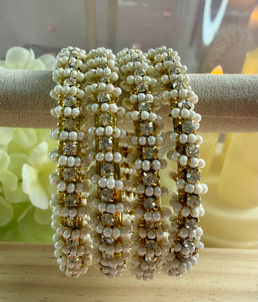 Gold Pearl Metal Karas
