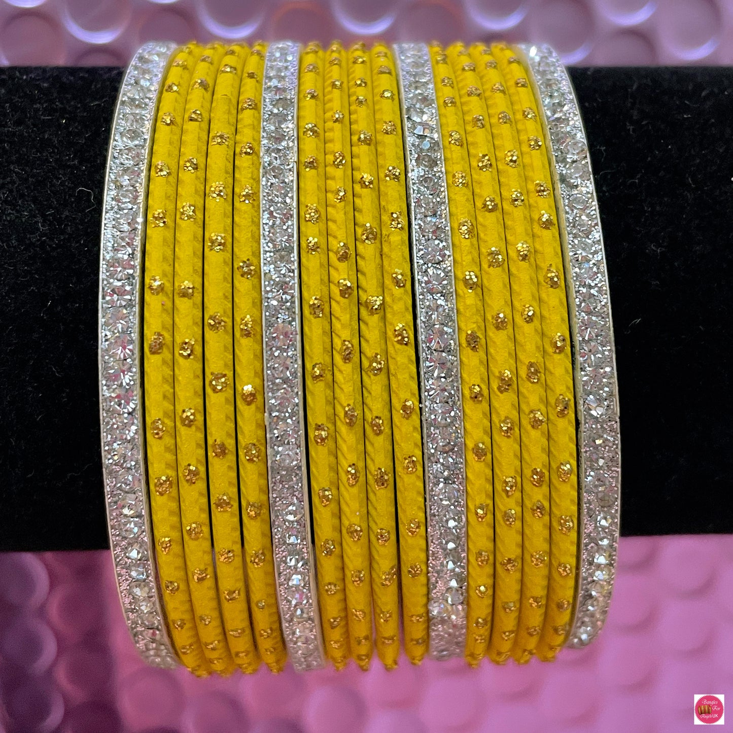 Zirconia Metal Bangles Sets- Various Colours