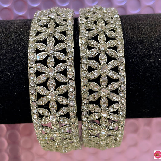 Silver Kundan Metal Karas