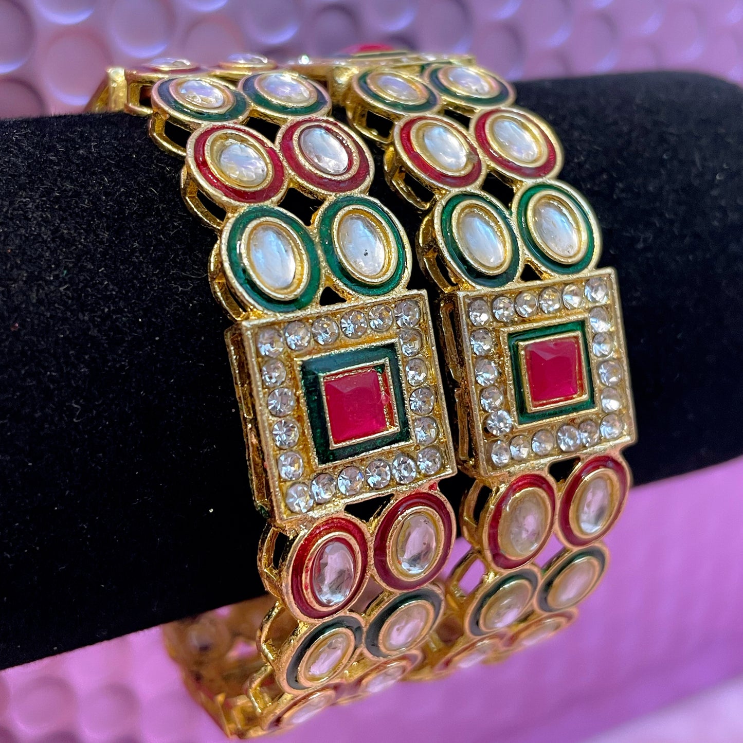 Gold Kundan Metal Karas