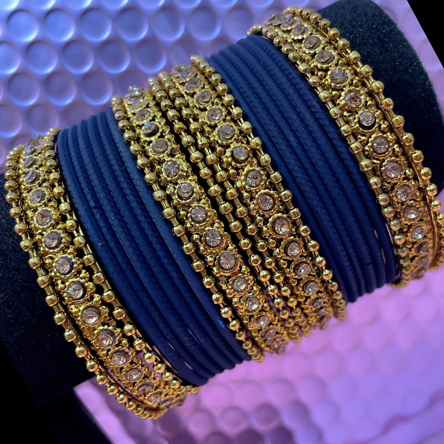 Gold Metal Bangles Sets- Various Colour s