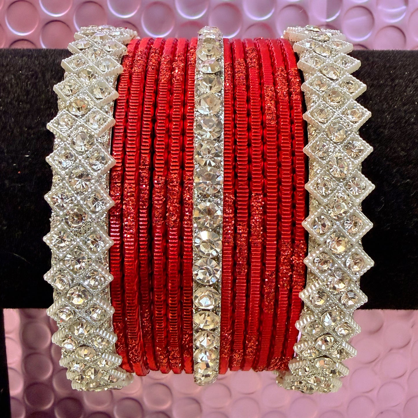 Silver Metal Bangles Sets in various colors