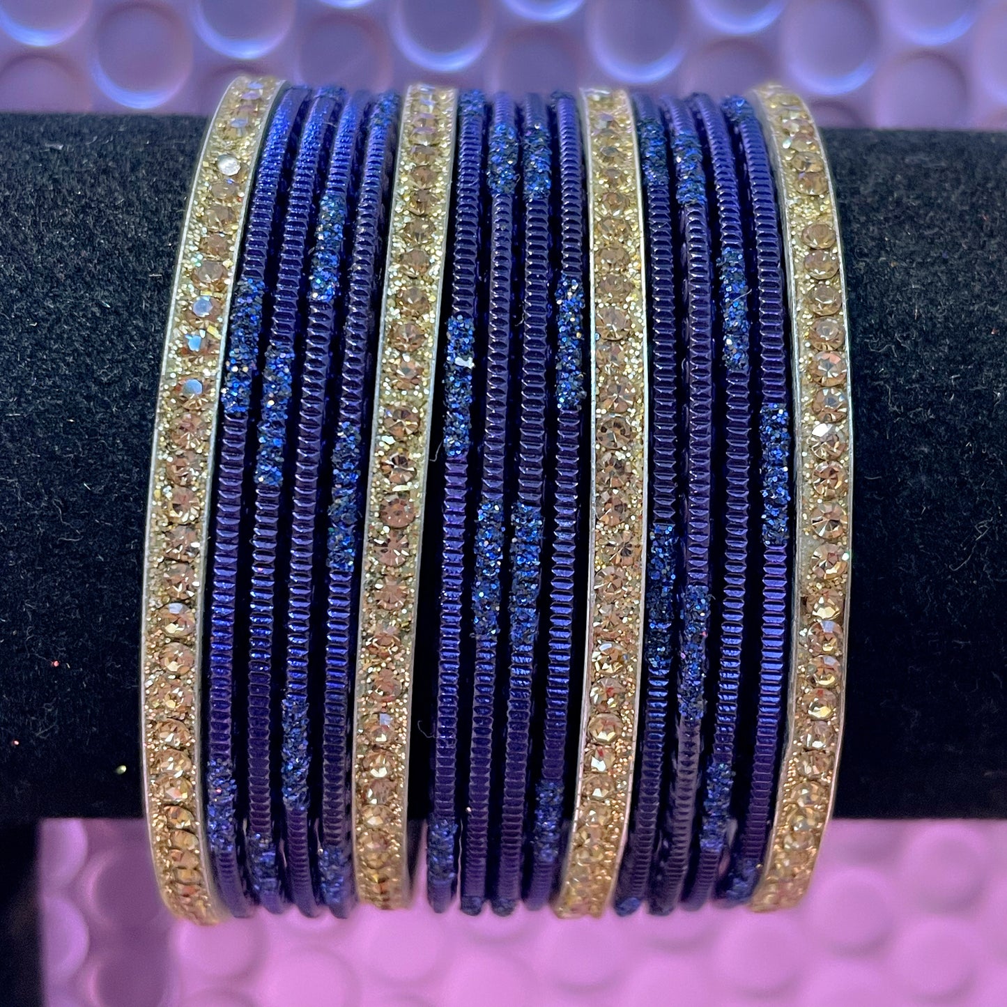 Gold Metal Bangles Sets- Various Colours