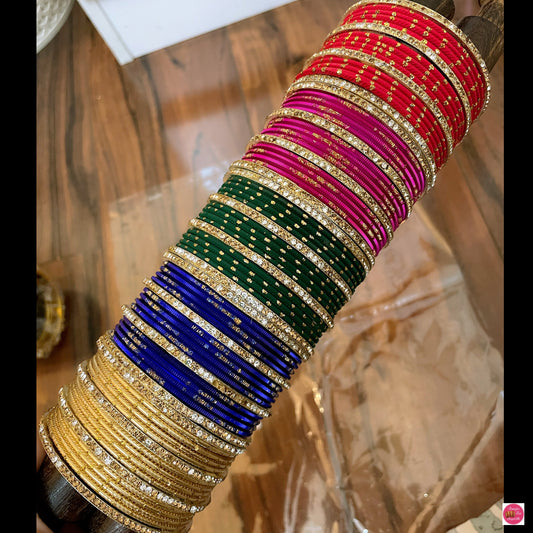 Gold Metal Bangles Sets Combo Pack- Size 2.2