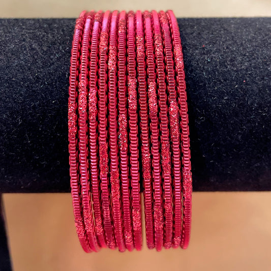 Maroon Metal Bangles