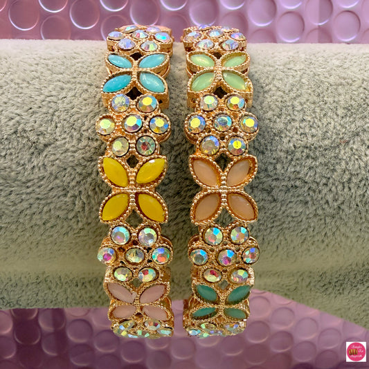 Multicoloured Flower Metal Karas