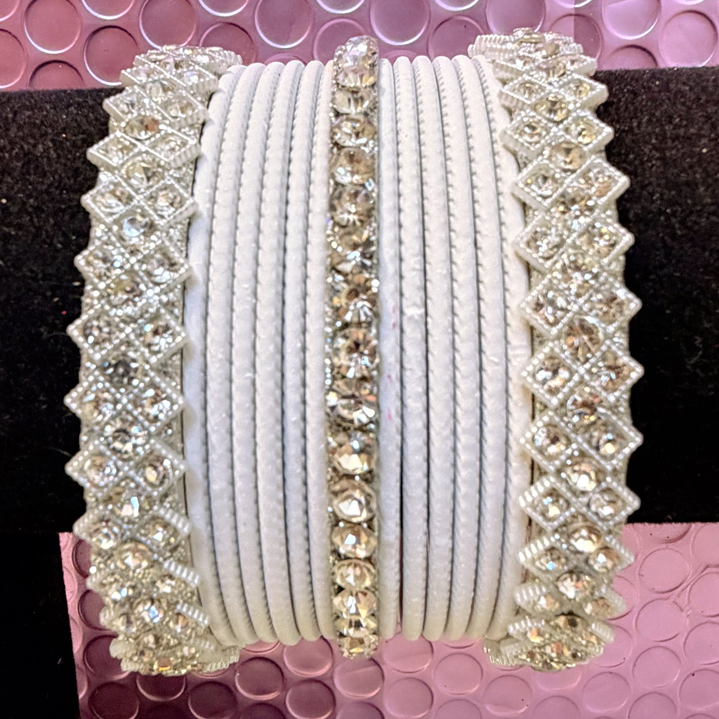 Silver Metal Bangles Sets in various colors