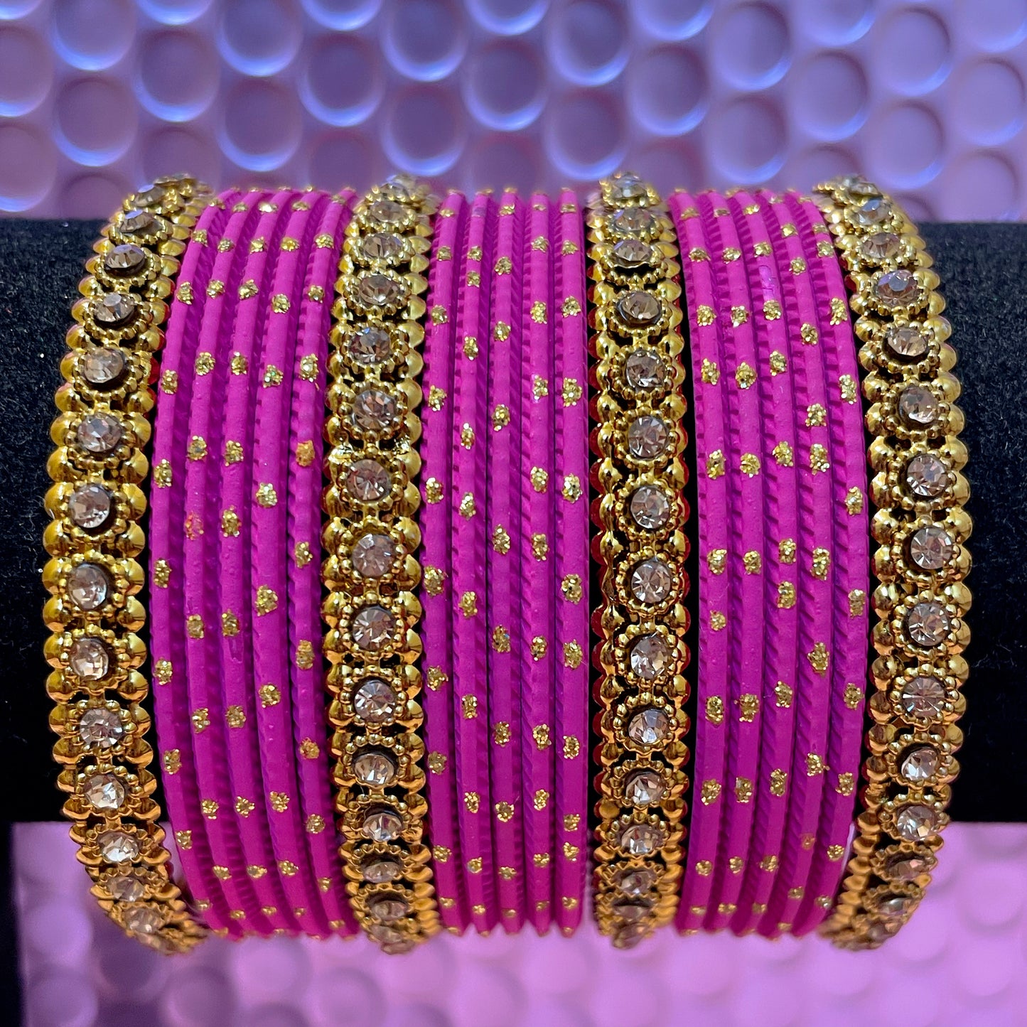 Gold Metal Bangles Sets- Various Colours