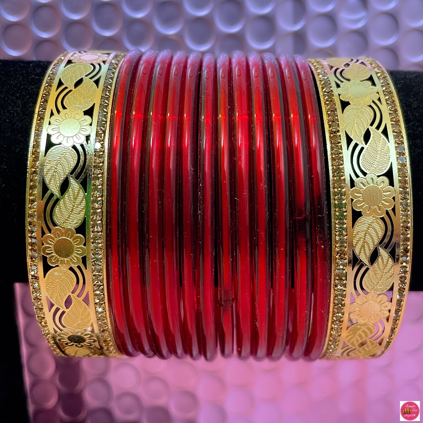 Gold Glass Bangles Sets- Various Karas