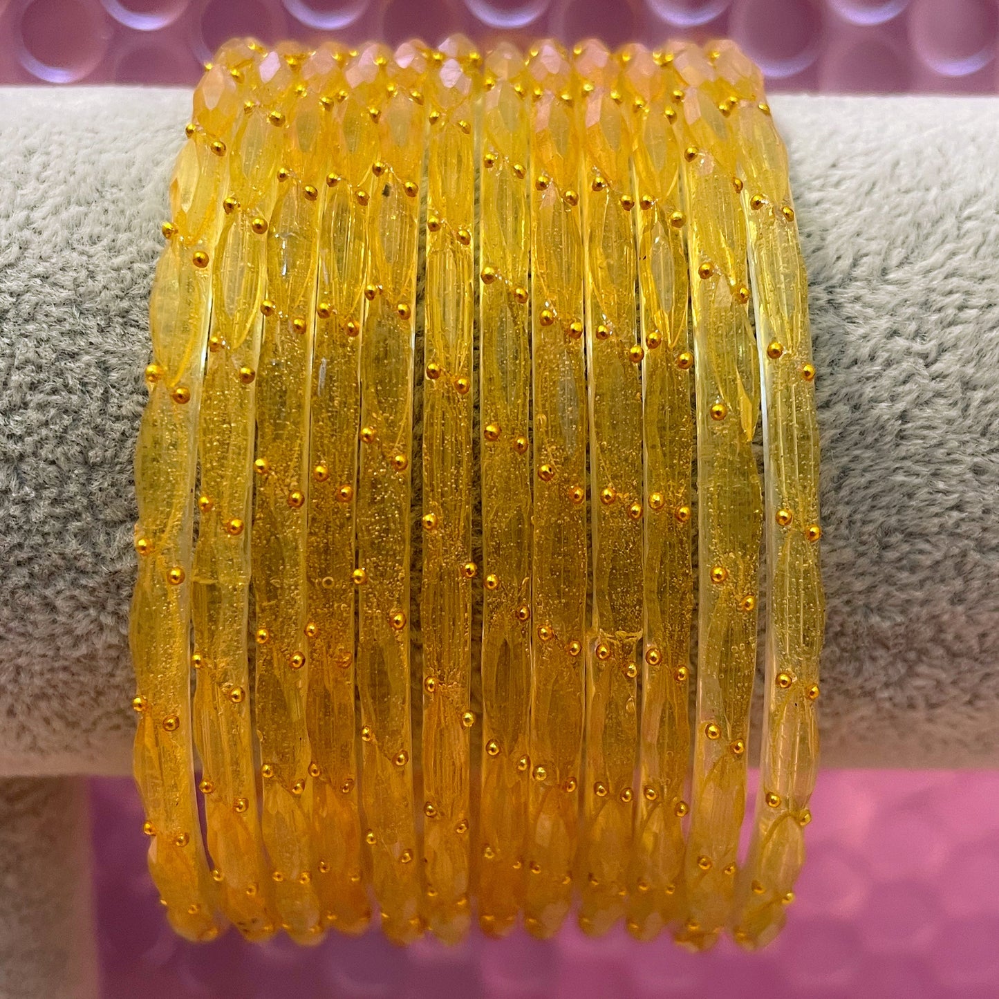 Raindrop Glass Bangles- Size 2.12
