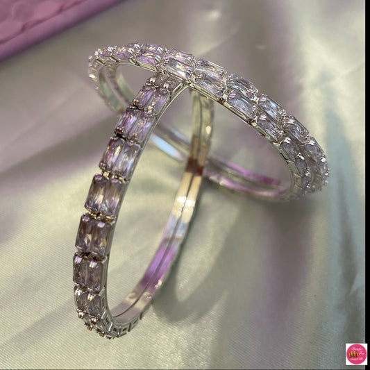 Silver American Diamond Bangles