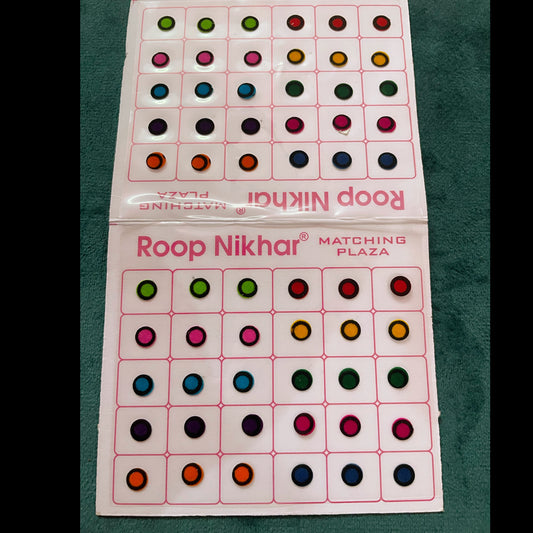 Round Plain Border Bindi Pack- Size Medium