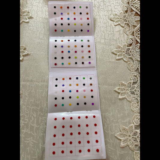 Plain Round Bindi Book- Size X Small