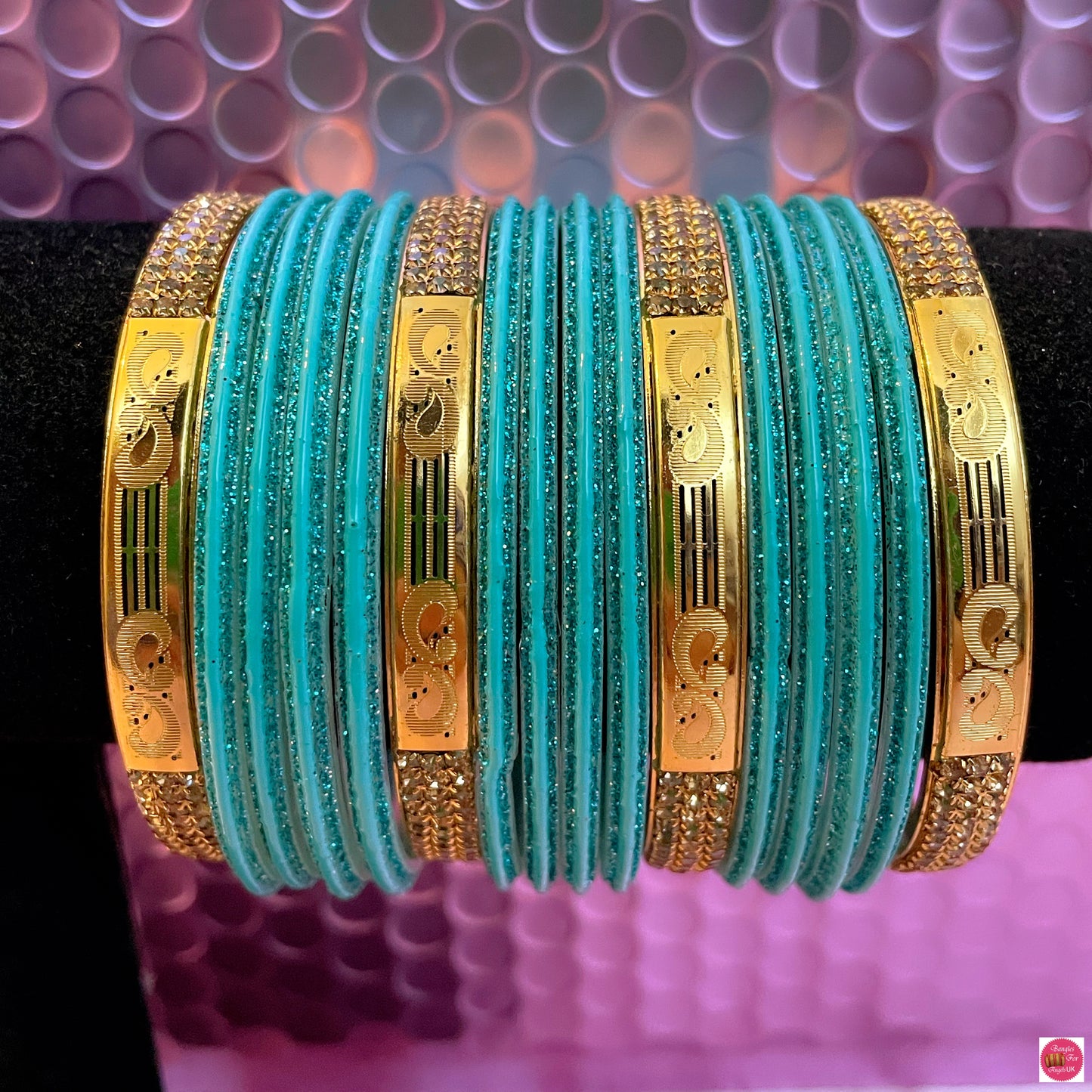 Gold Glass Bangles Sets