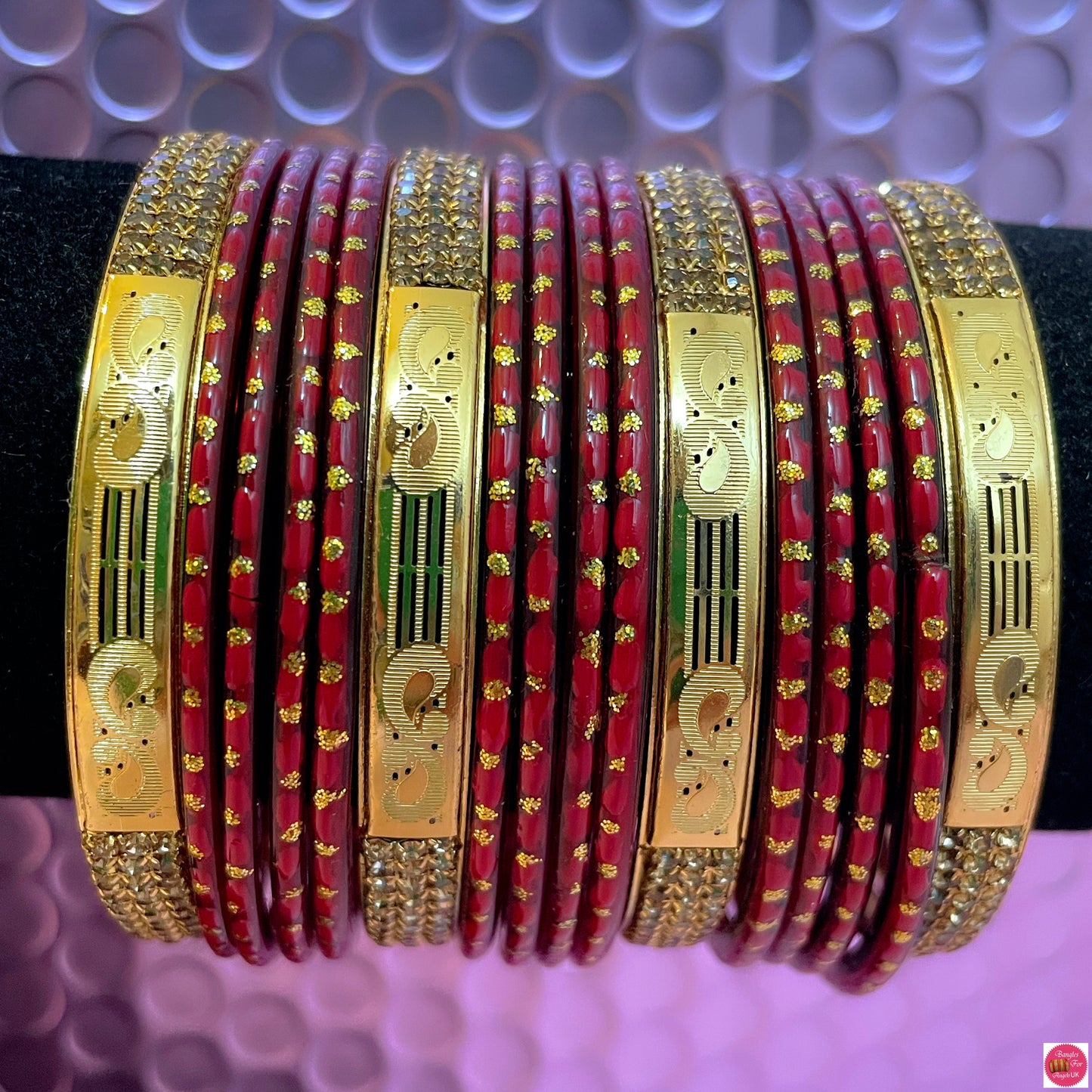 Gold Glass Bangles Sets