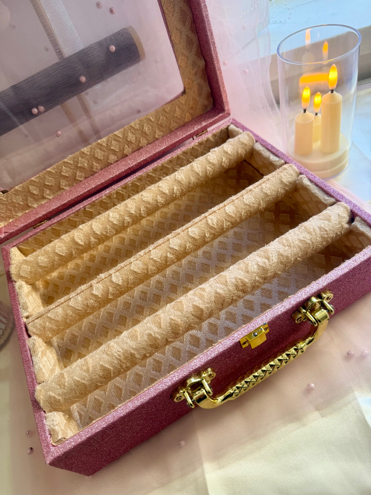 Pink Glitter Storage Box