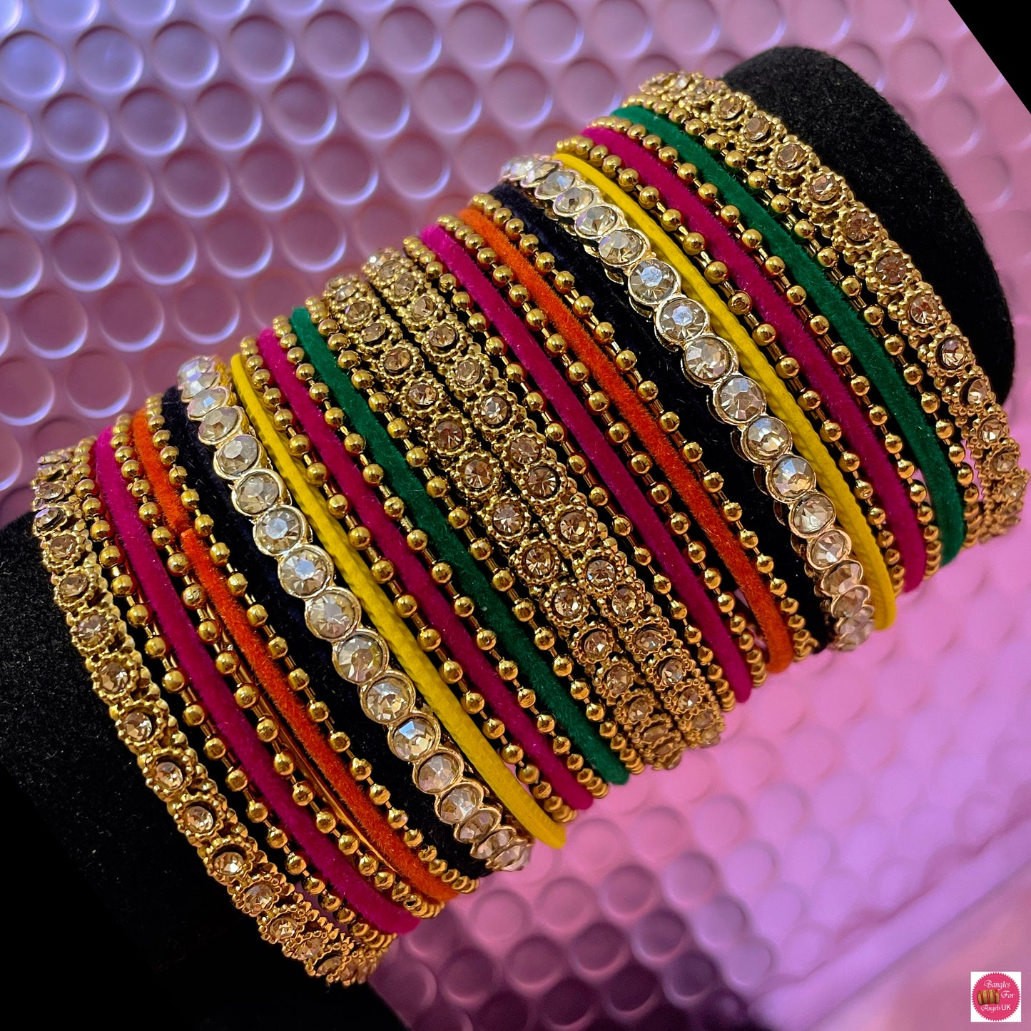 Multicoloured Metal Bangles Set