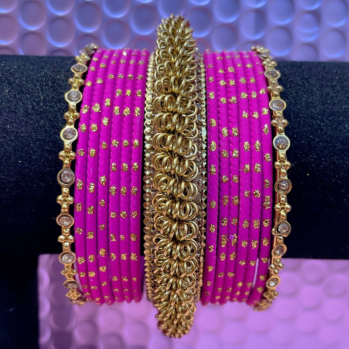 Gold Metal Bangles Sets- Various Colours