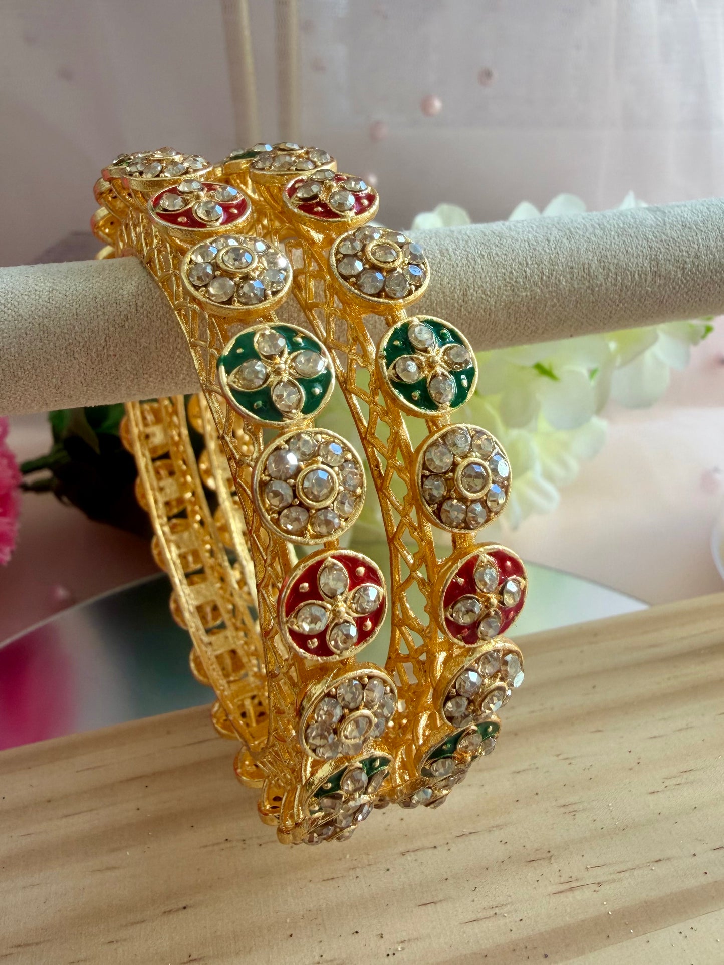 Jadau Kundan Gold Karas