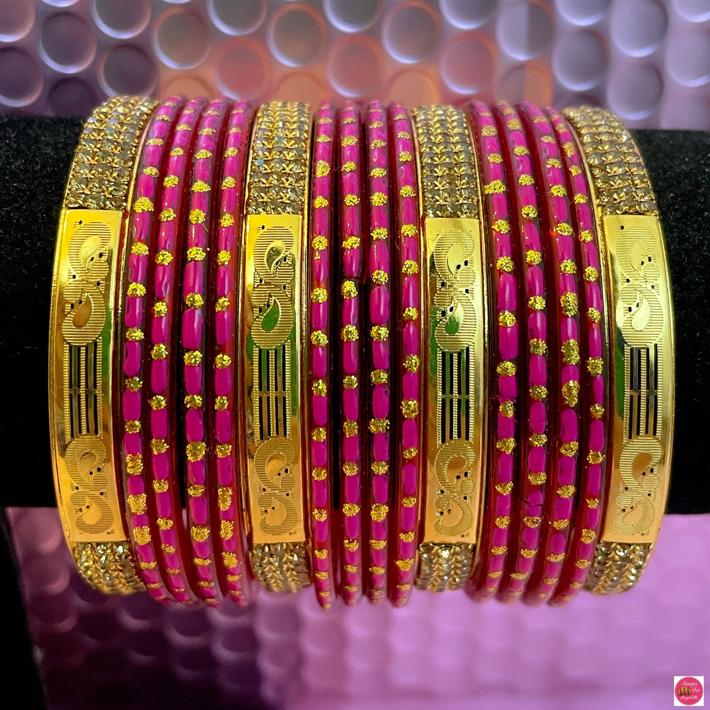 Gold Glass Bangles Sets