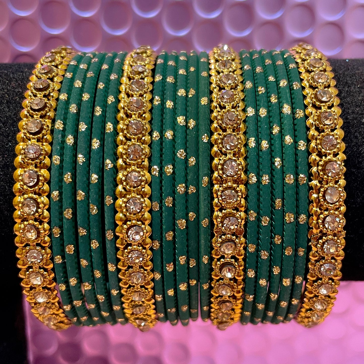 Gold Metal Bangles Sets- Various Colours