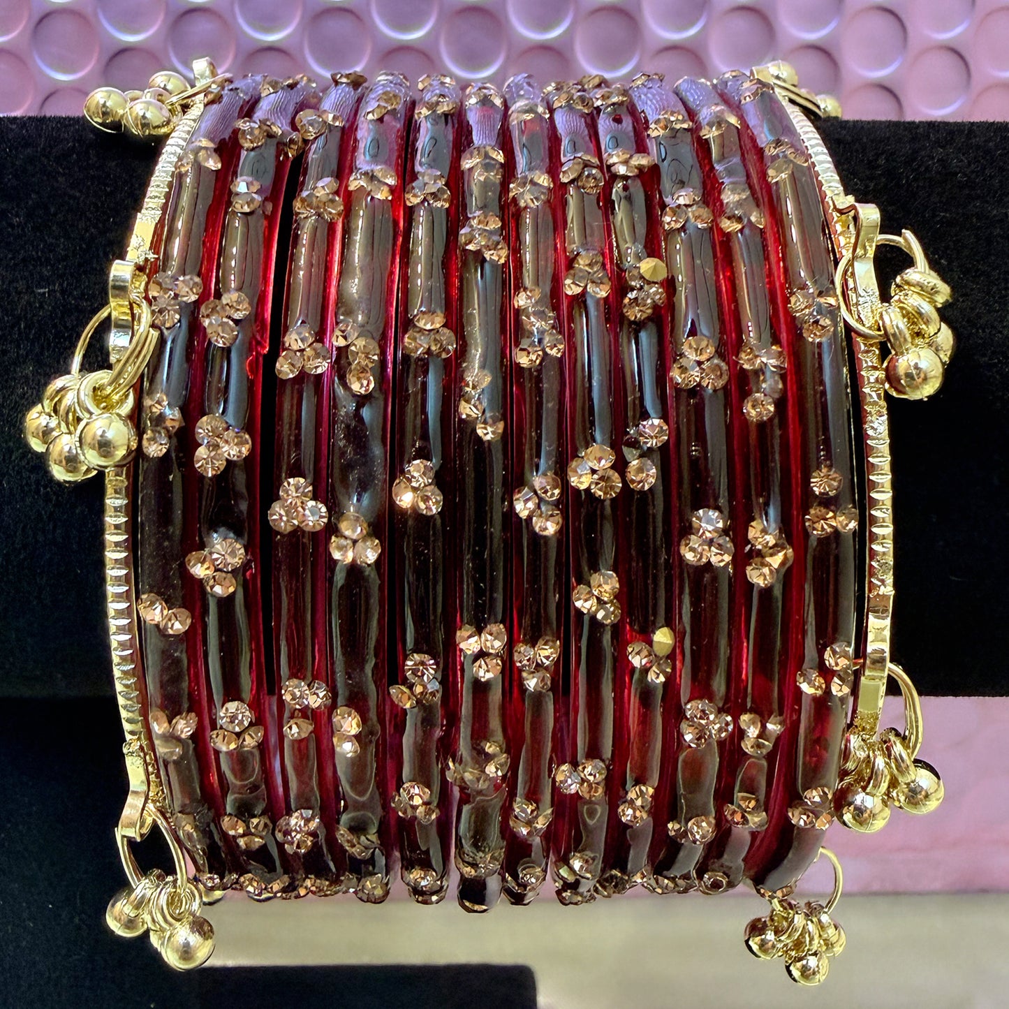 Kashmiri Glass Bangles Sets in assorted colors