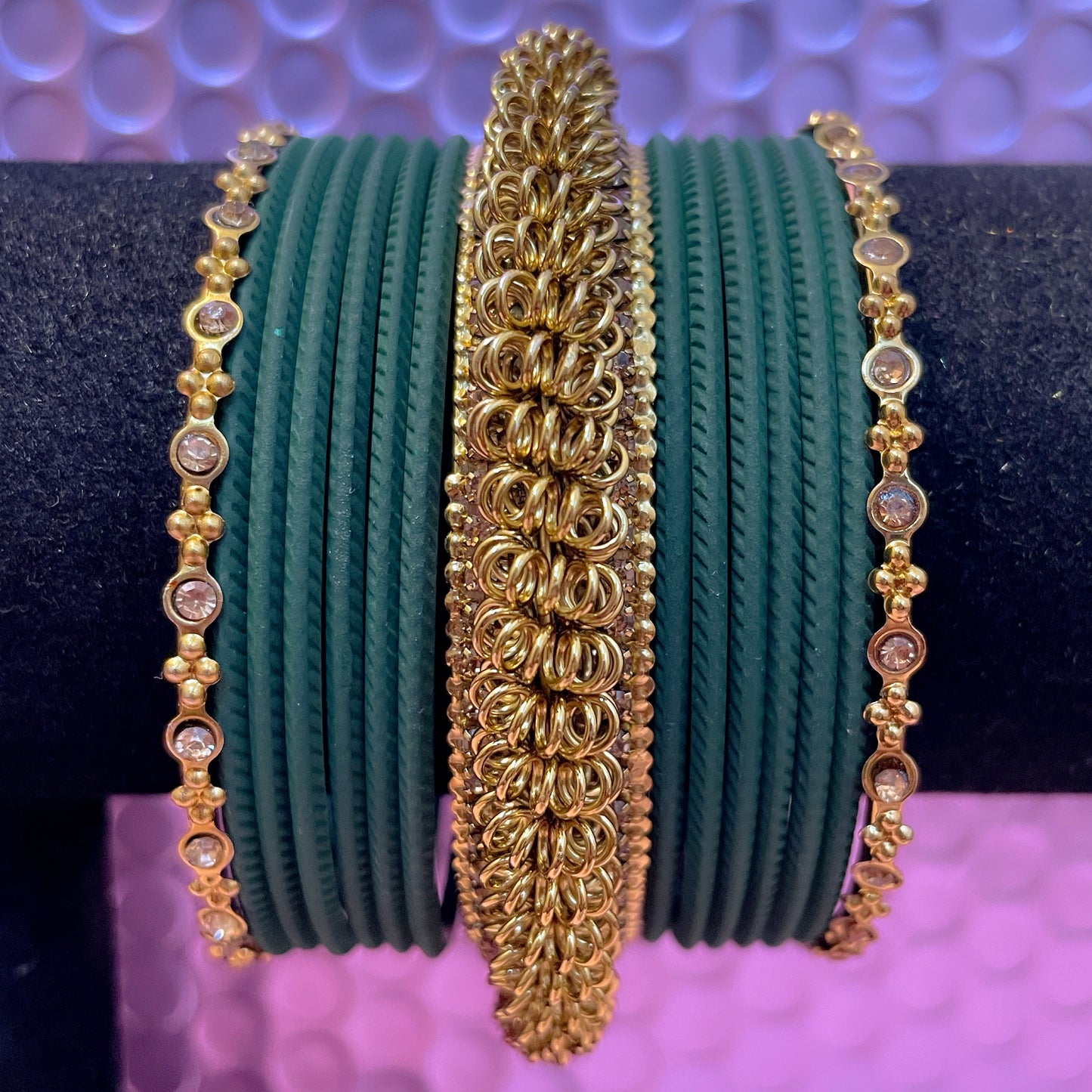 Gold Metal Bangles Sets- Various Colours